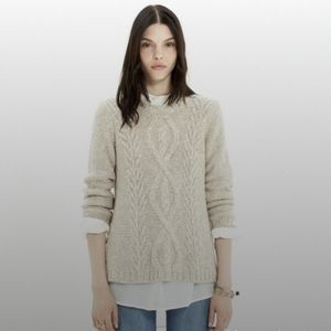 Madewell firelight Marled pullover cable sweater
